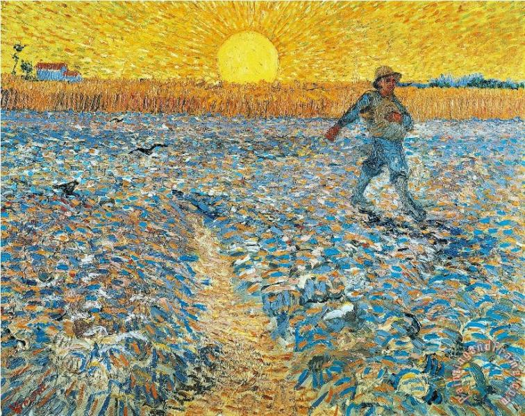 van gogh sunset