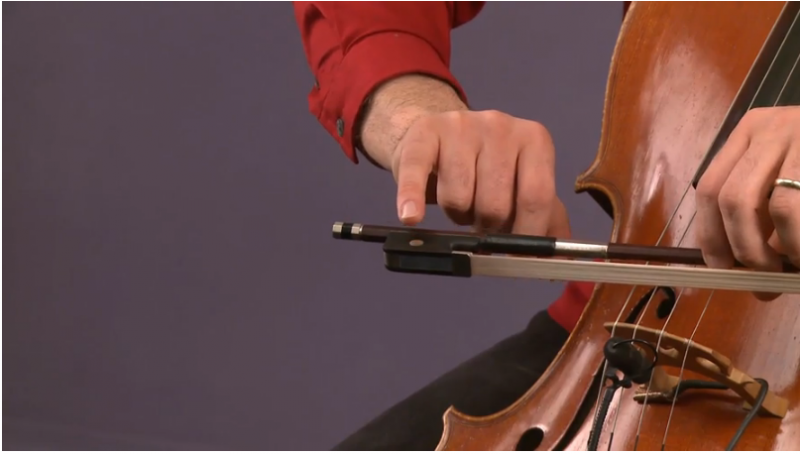 how to hold a cello bow