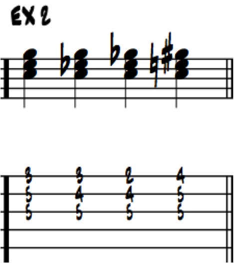 jazz guitar chords - exercise 2