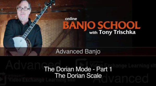 new banjo lesson on dorian mode