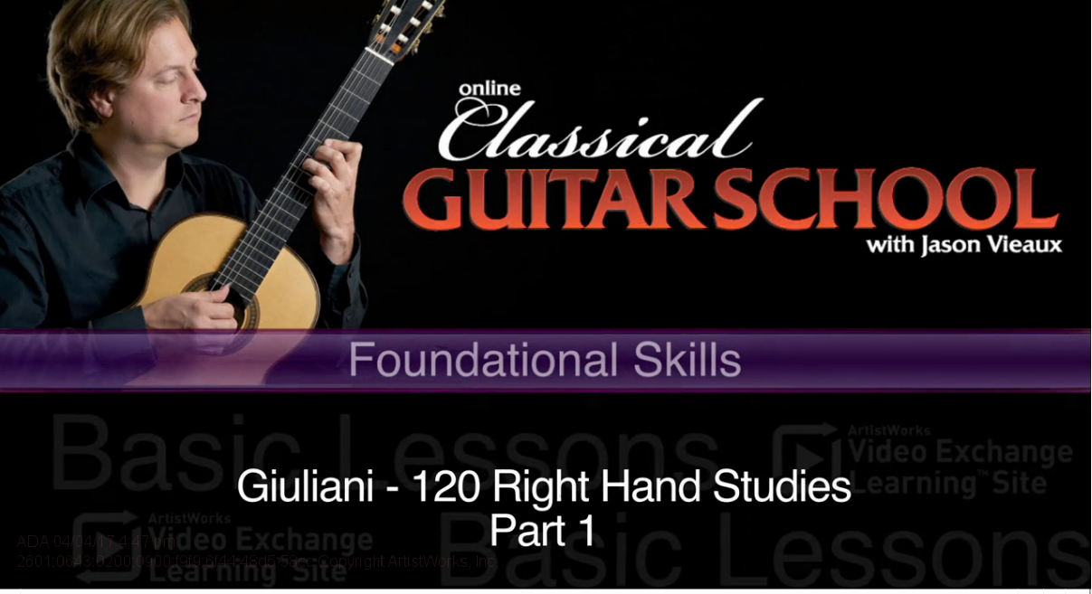 classical guitar giuliani right hand studies