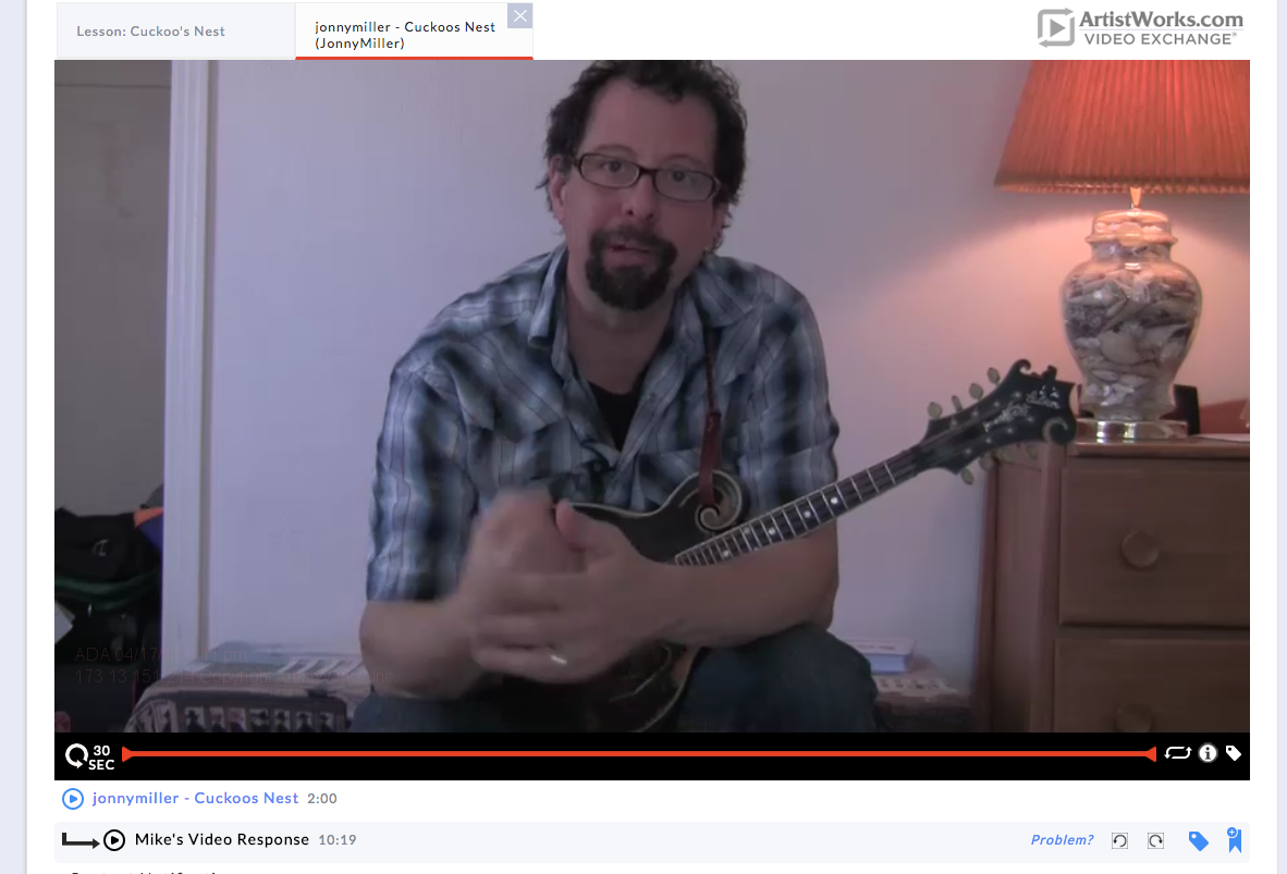 video exchange response from mike marshall