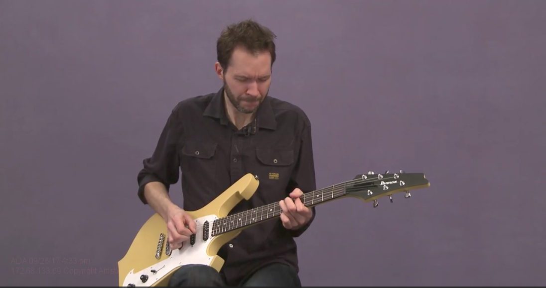rock guitar pick muting