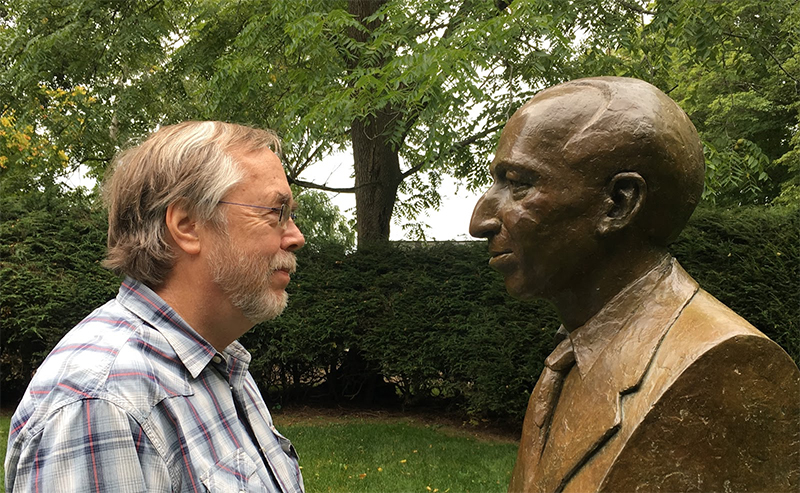 Tony Trischka with his Hero Aaron Copland, 2017