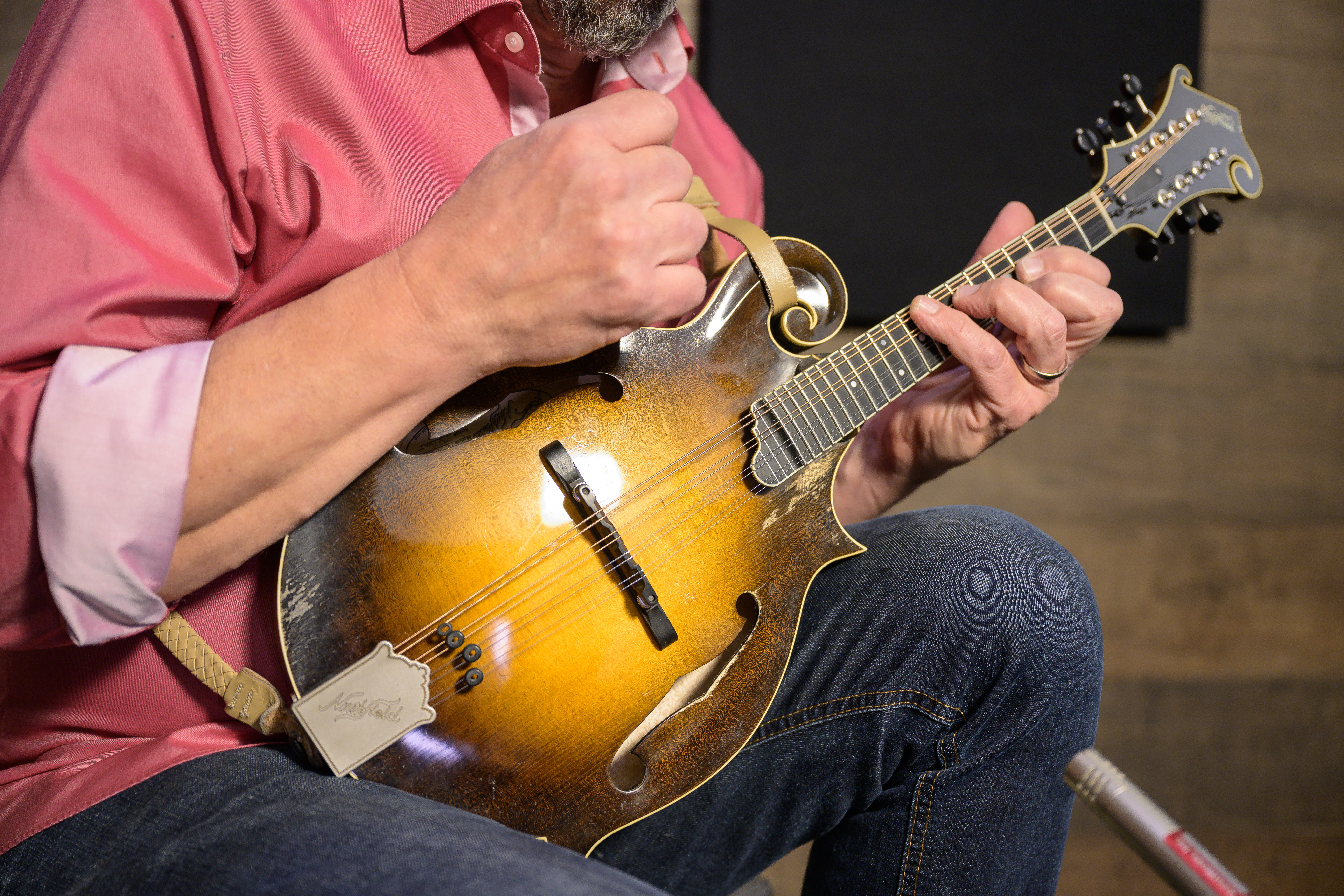 man playing mandolin